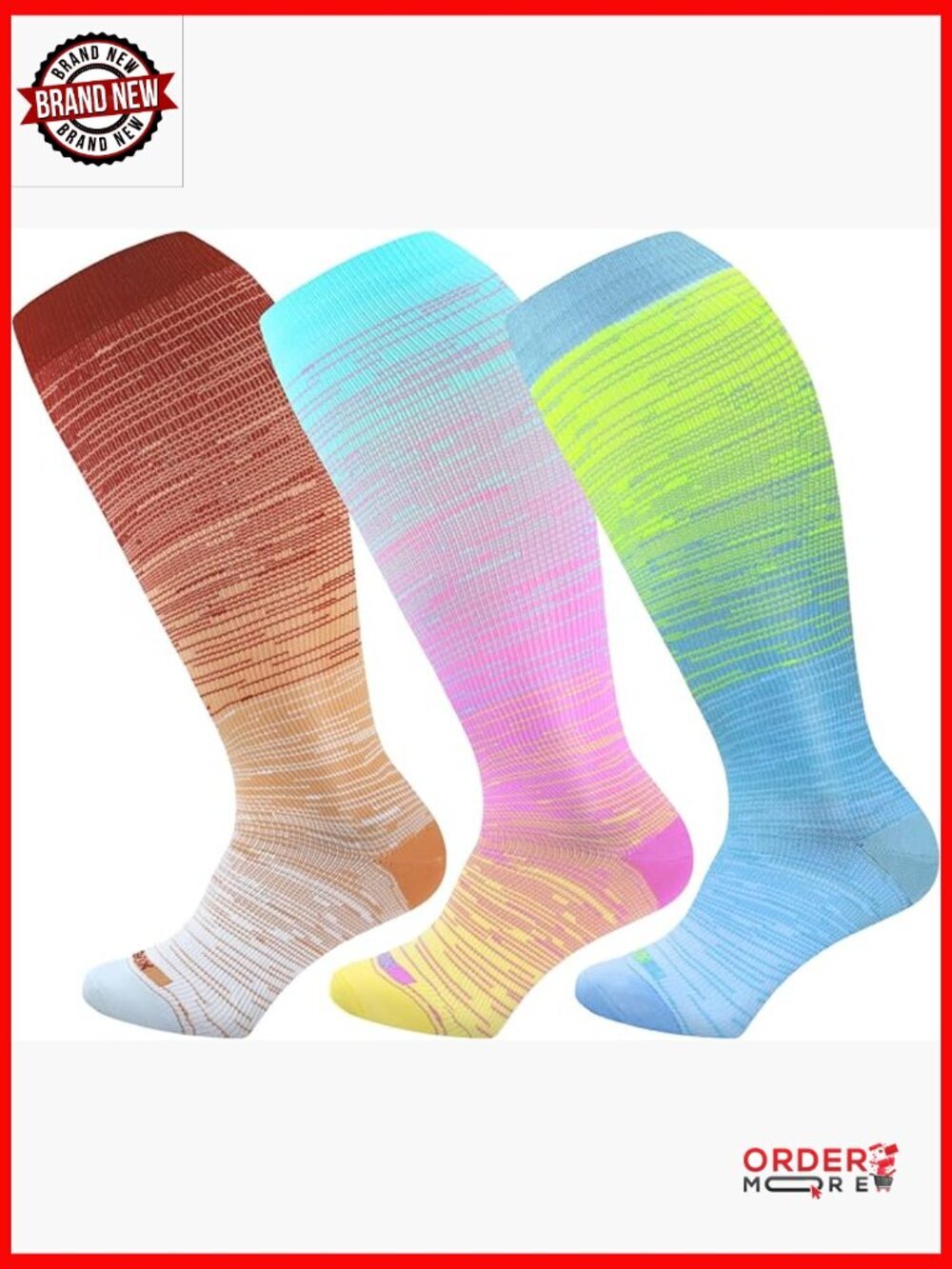 Wide Calf Compression Socks Extra Large 15-20 mmHg Support for Nurses Running